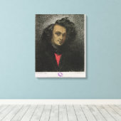 Zelfportret, gekleed voor "Hernani" Canvas Afdruk (Insitu (Houten vloer))