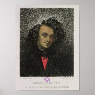 Zelfportret, gekleed voor "Hernani" Poster