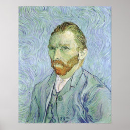 Zelfportret in Blauw door Vincent van Gogh Poster