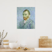 Zelfportret in Blauw door Vincent van Gogh Poster (Keuken)