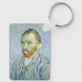 Zelfportret in Blauw door Vincent van Gogh Sleutelhanger (Achterkant)