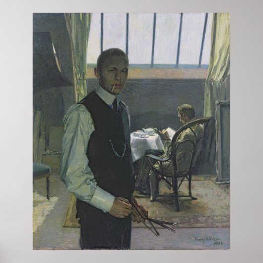 Zelfportret in de Studio, 1904 Poster (Voorkant)