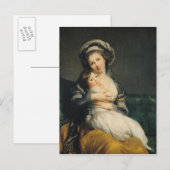 Zelfportret in een Turban met haar kind, 1786 Briefkaart (Voorkant / Achterkant)