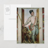 Zelfportret in jachtkostuum, 1562 briefkaart (Voorkant / Achterkant)