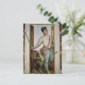 Zelfportret in jachtkostuum, 1562 briefkaart (Staand voorkant)