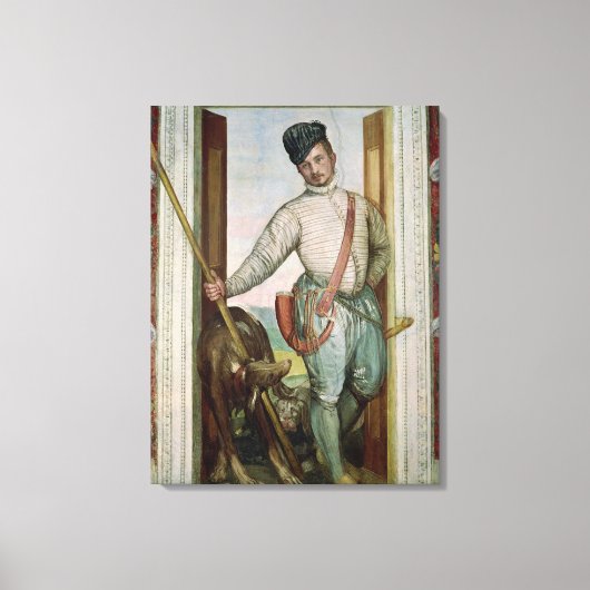 Zelfportret in jachtkostuum, 1562 canvas afdruk (Voorkant)