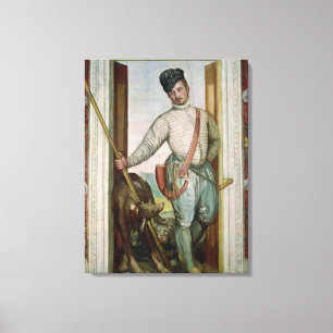 Zelfportret in jachtkostuum, 1562 canvas afdruk