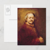 Zelfportret in op 63-jarige leeftijd 1669 briefkaart (Voorkant / Achterkant)