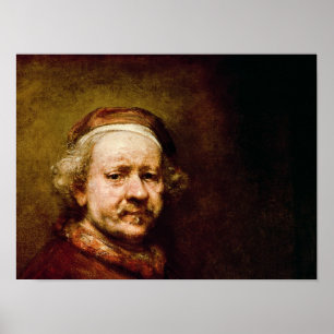Zelfportret in op 63-jarige leeftijd 1669 poster