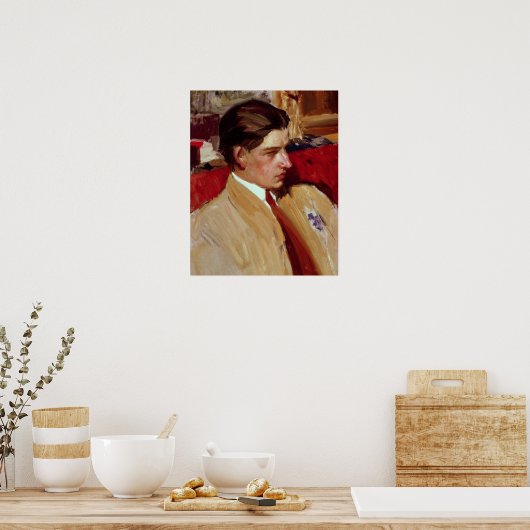 Zelfportret in profiel poster (Keuken)