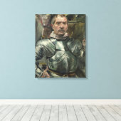 Zelfportret in wapenrusting, 1914 canvas afdruk (Insitu (Houten vloer))