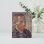 Zelfportret, Japans afdrukken, Van Gogh Fine Art Briefkaart (Staand voorkant)