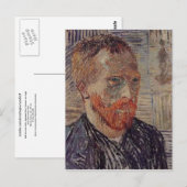 Zelfportret, Japans afdrukken, Van Gogh Fine Art Briefkaart (Voorkant / Achterkant)