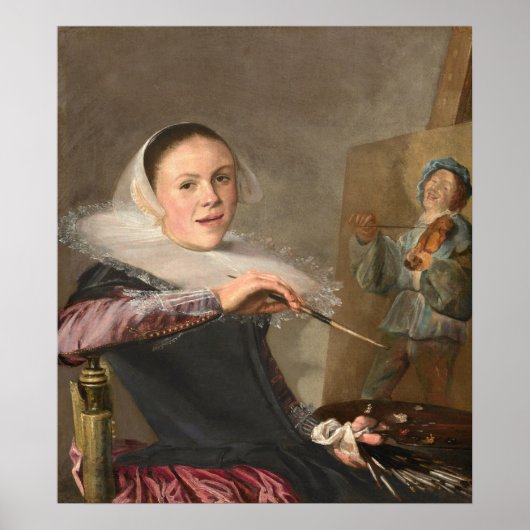 Zelfportret - Judith Leyster Fine Art Poster (Voorkant)