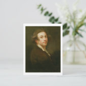 Zelfportret, kijkend naar de rechterschouder (olie briefkaart (Staand voorkant)