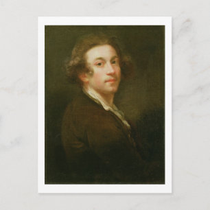 Zelfportret, kijkend naar de rechterschouder (olie briefkaart