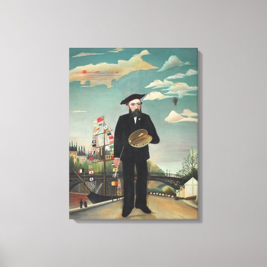 Zelfportret Landschap 1890, Henri Rousseau Canvas Afdruk (Voorkant)