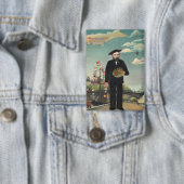 Zelfportret – Landschap, Henri Rousseau 1890 Button (Insitu)