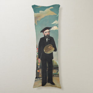 Zelfportret – Landschap, Henri Rousseau 1890 Lichaamskussen