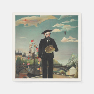 Zelfportret – Landschap, Henri Rousseau 1890 Servet