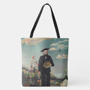 Zelfportret – Landschap, Henri Rousseau 1890 Tote Bag