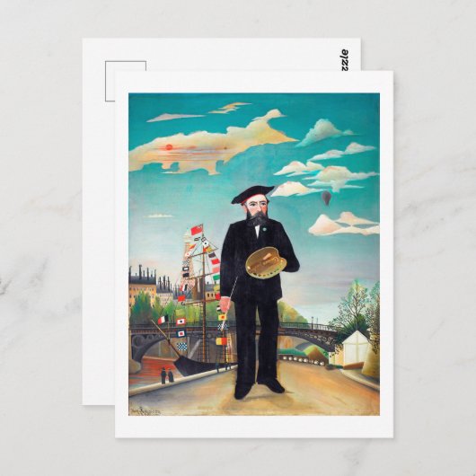 Zelfportret, landschap, Rousseau Briefkaart (Voorkant / Achterkant)