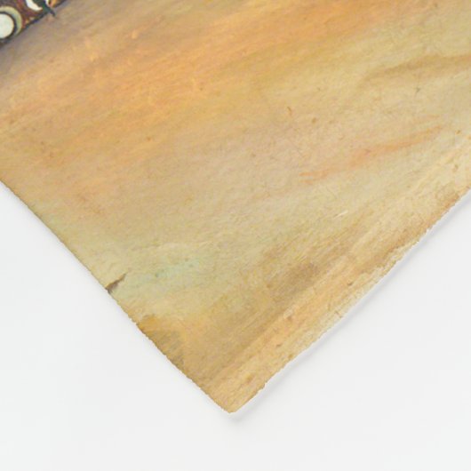 Zelfportret, landschap, Rousseau Fleece Deken (Hoek)