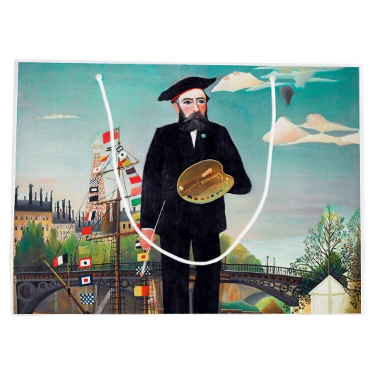 Zelfportret, landschap, Rousseau Groot Cadeauzakje (Achterkant)