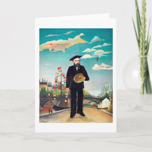 Zelfportret, landschap, Rousseau Kaart (Voorkant)
