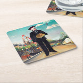 Zelfportret, landschap, Rousseau Kartonnen Onderzetters (Schuin)