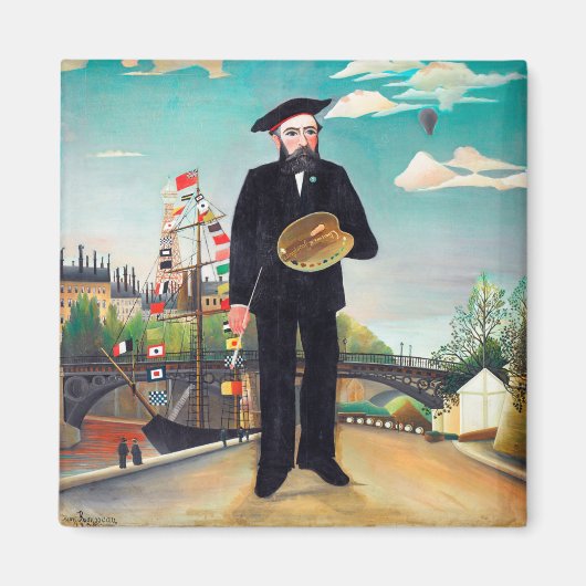 Zelfportret, landschap, Rousseau Magneet (Voorkant)