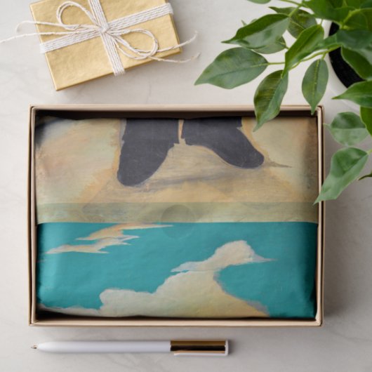 Zelfportret, landschap, Rousseau Tissuepapier (Geschenk)