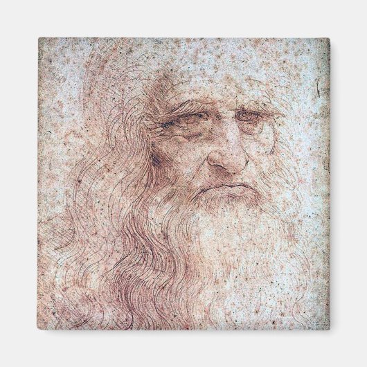 Zelfportret, Leonardo da Vinci Magneet (Voorkant)