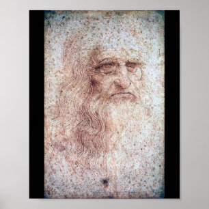 Zelfportret, Leonardo da Vinci Poster