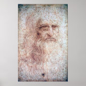 Zelfportret, Leonardo da Vinci Poster (Voorkant)