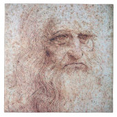 Zelfportret, Leonardo da Vinci Tegeltje (Voorkant)