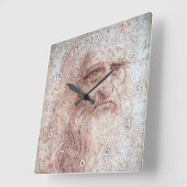 Zelfportret, Leonardo da Vinci Vierkante Klok (Hoek)