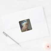 Zelfportret met bril, 1771 vierkante sticker (Envelop)