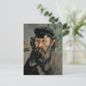 Zelfportret met Casquette, Paul Cézanne Briefkaart (Staand voorkant)