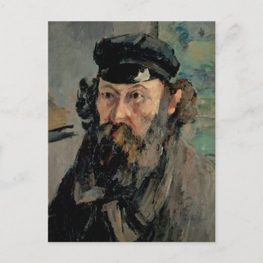 Zelfportret met Casquette, Paul Cézanne Briefkaart (Voorkant)