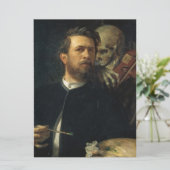 Zelfportret met de Dood als vedelaar Kaart (Staand voorkant)