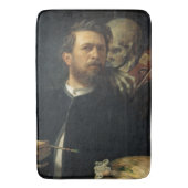 Zelfportret met de dood als violist (door Böcklin) Badmat (Voorkant Verticaal)