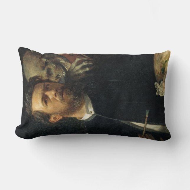 Zelfportret met de dood als violist (door Böcklin) Kussen (Voorkant)