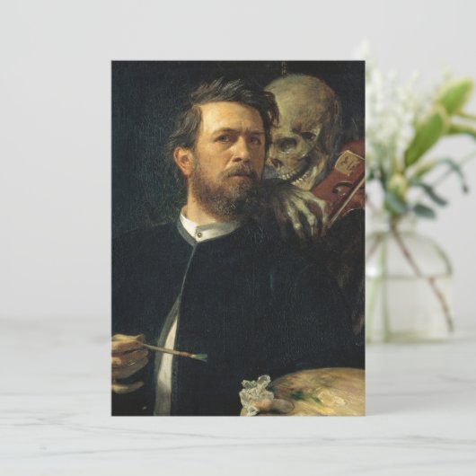 Zelfportret met de dood | Arnold Böcklin (Staand voorkant)