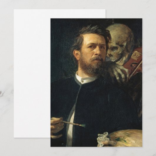 Zelfportret met de dood | Arnold Böcklin (Voorkant / Achterkant)