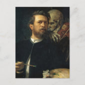 Zelfportret met de dood | Arnold Böcklin Briefkaart (Voorkant)
