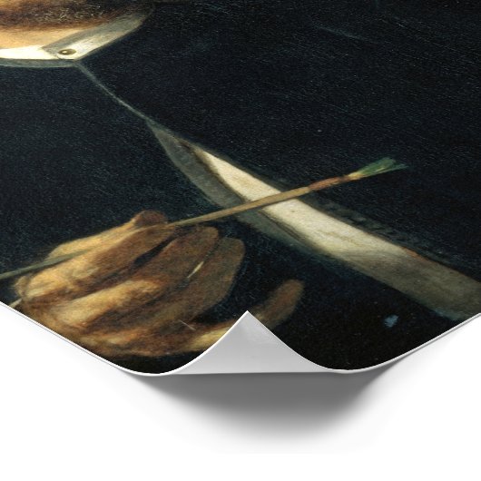 Zelfportret met de dood | Arnold Böcklin Poster (Hoek)