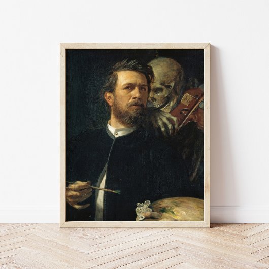 Zelfportret met de dood | Arnold Böcklin Poster