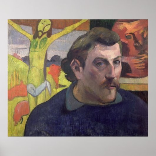 Zelfportret met de Gele Christus, 1890 Poster (Voorkant)