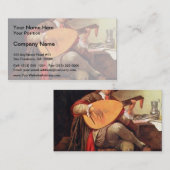 Zelfportret met een lute van Jan Steen Visitekaartje (Voorkant / Achterkant)